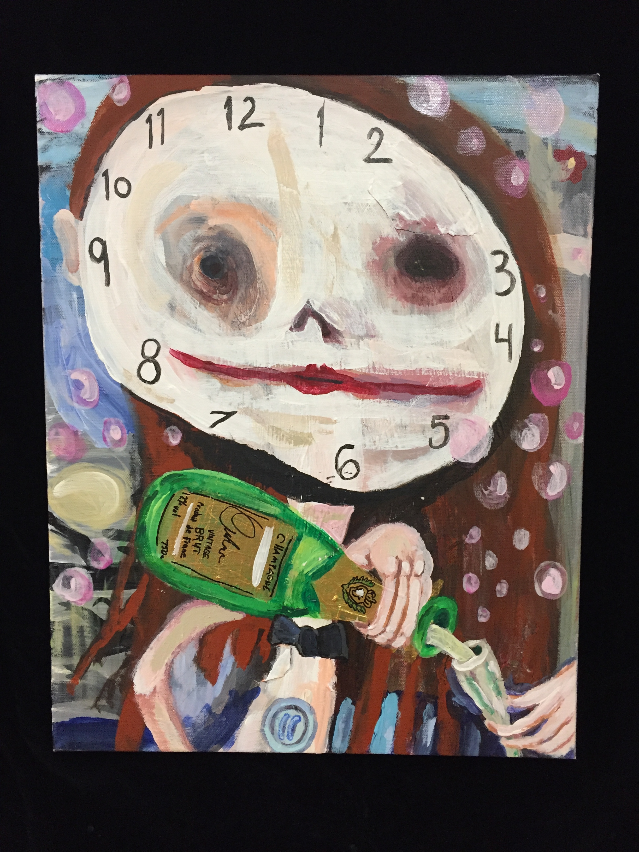 Bubbles-acrylic on canvas-16 by 20 inches-2017