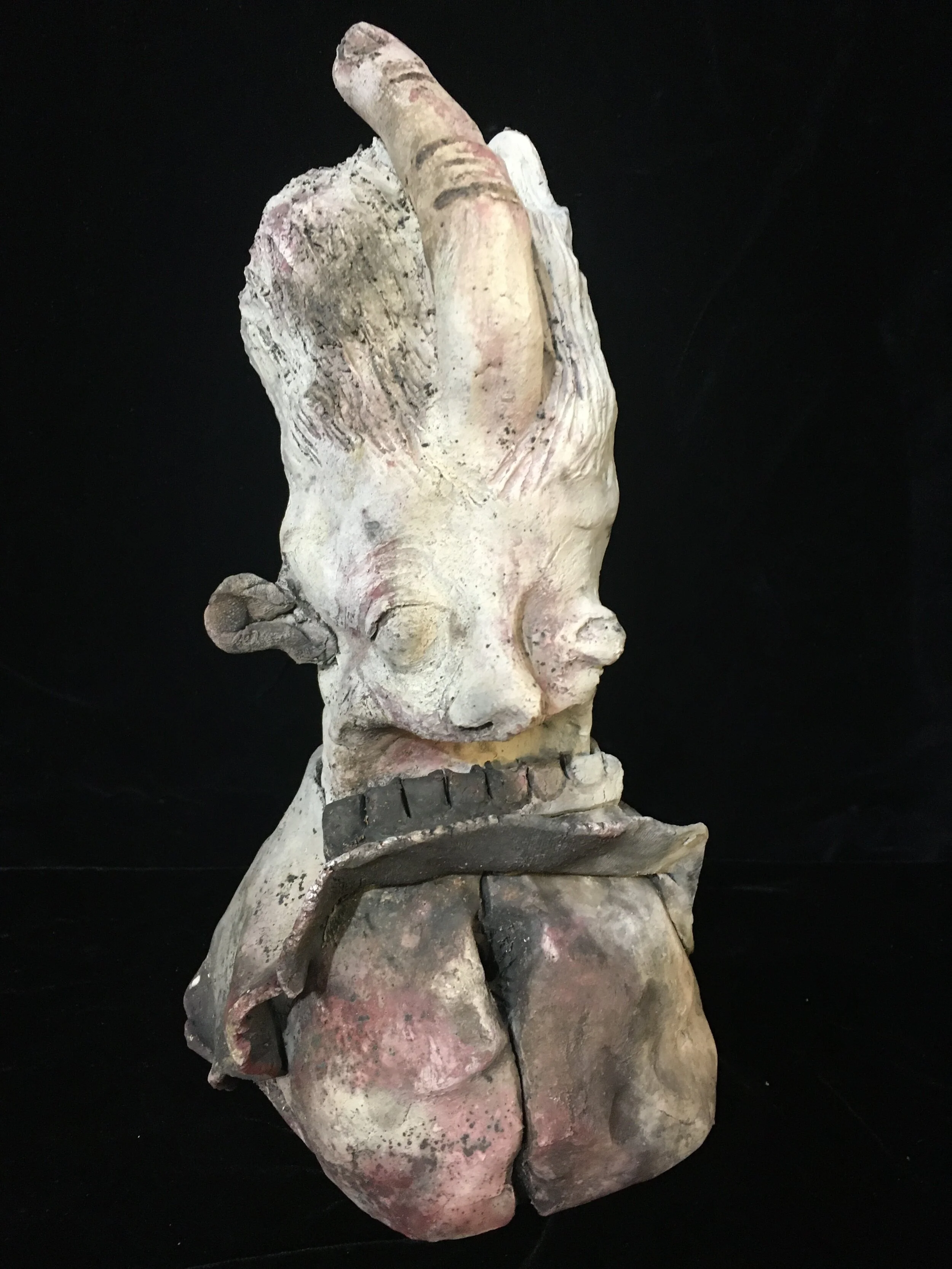 Pit fire finger head paper clay 2019