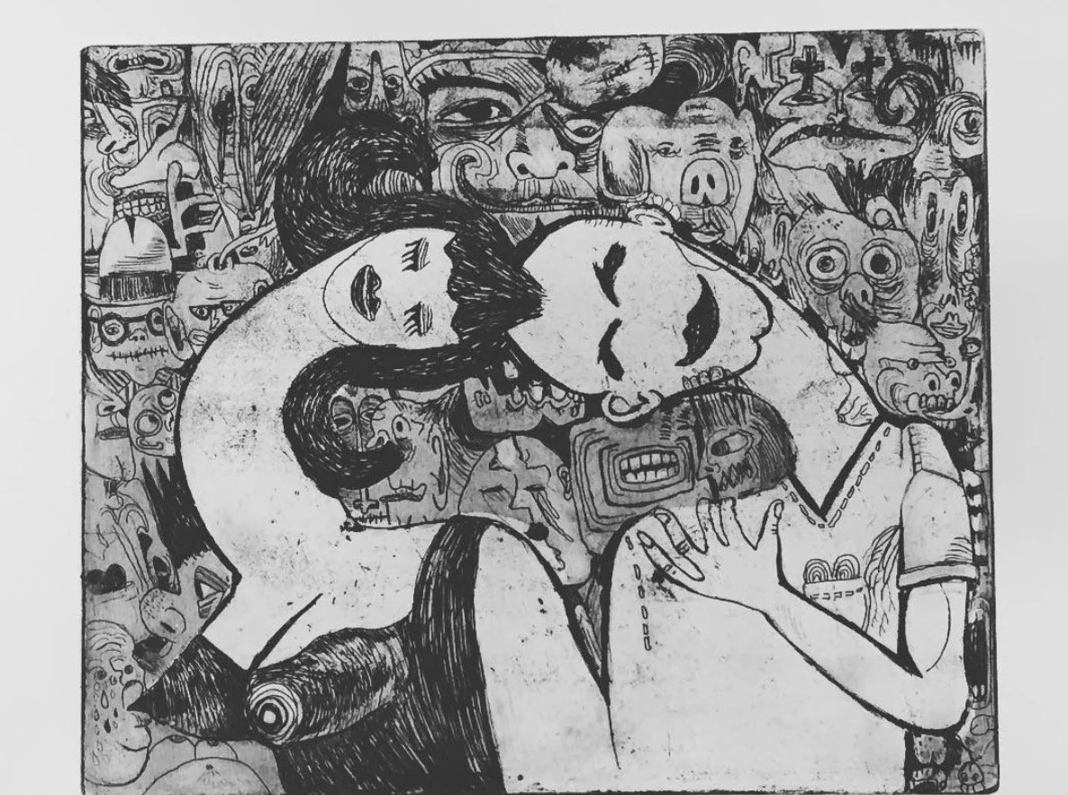 One etching aquatint 16 by 14 inches 2016