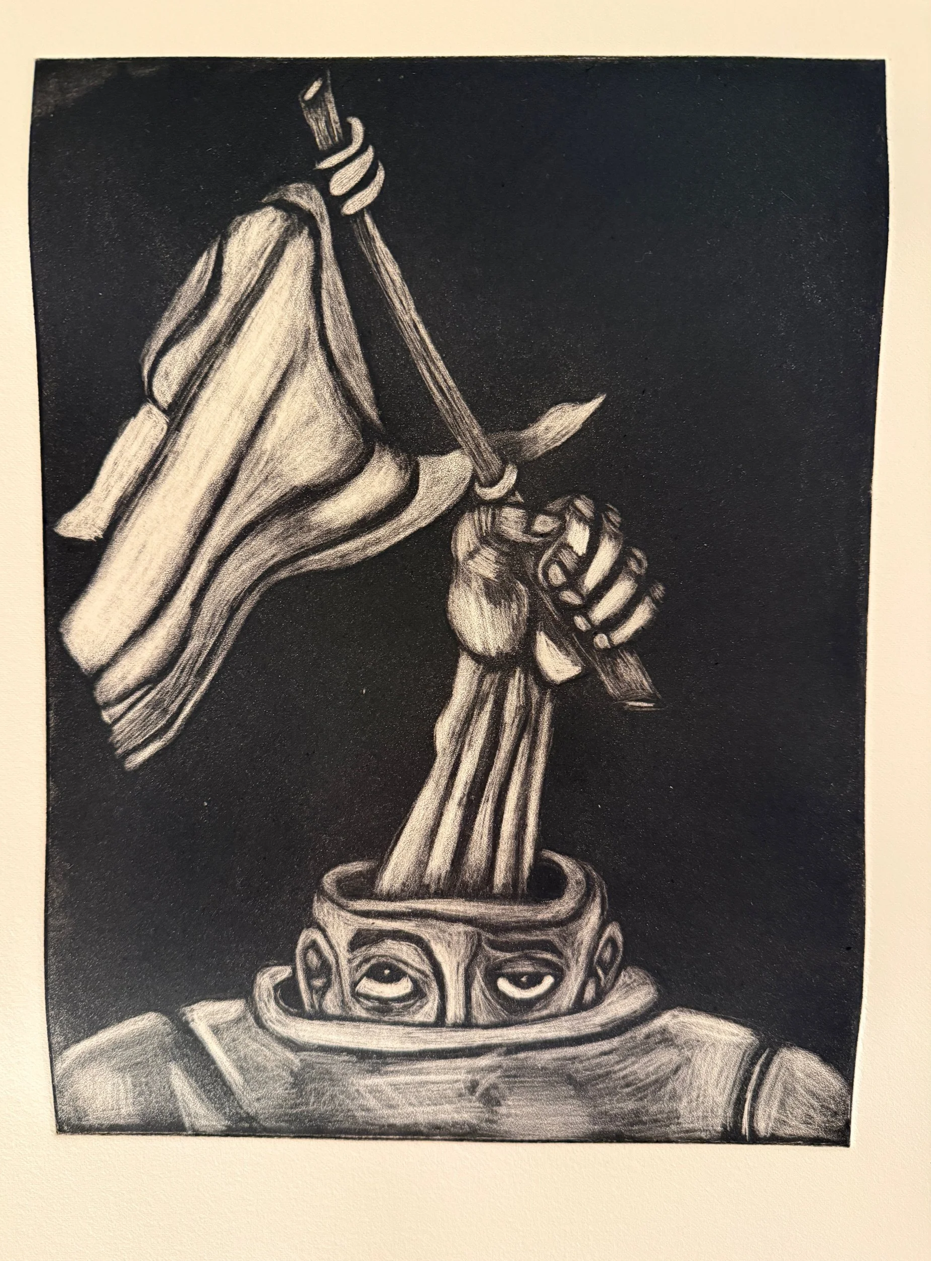 Surrender mezzotint aquatint 12 by 16 inches 2026