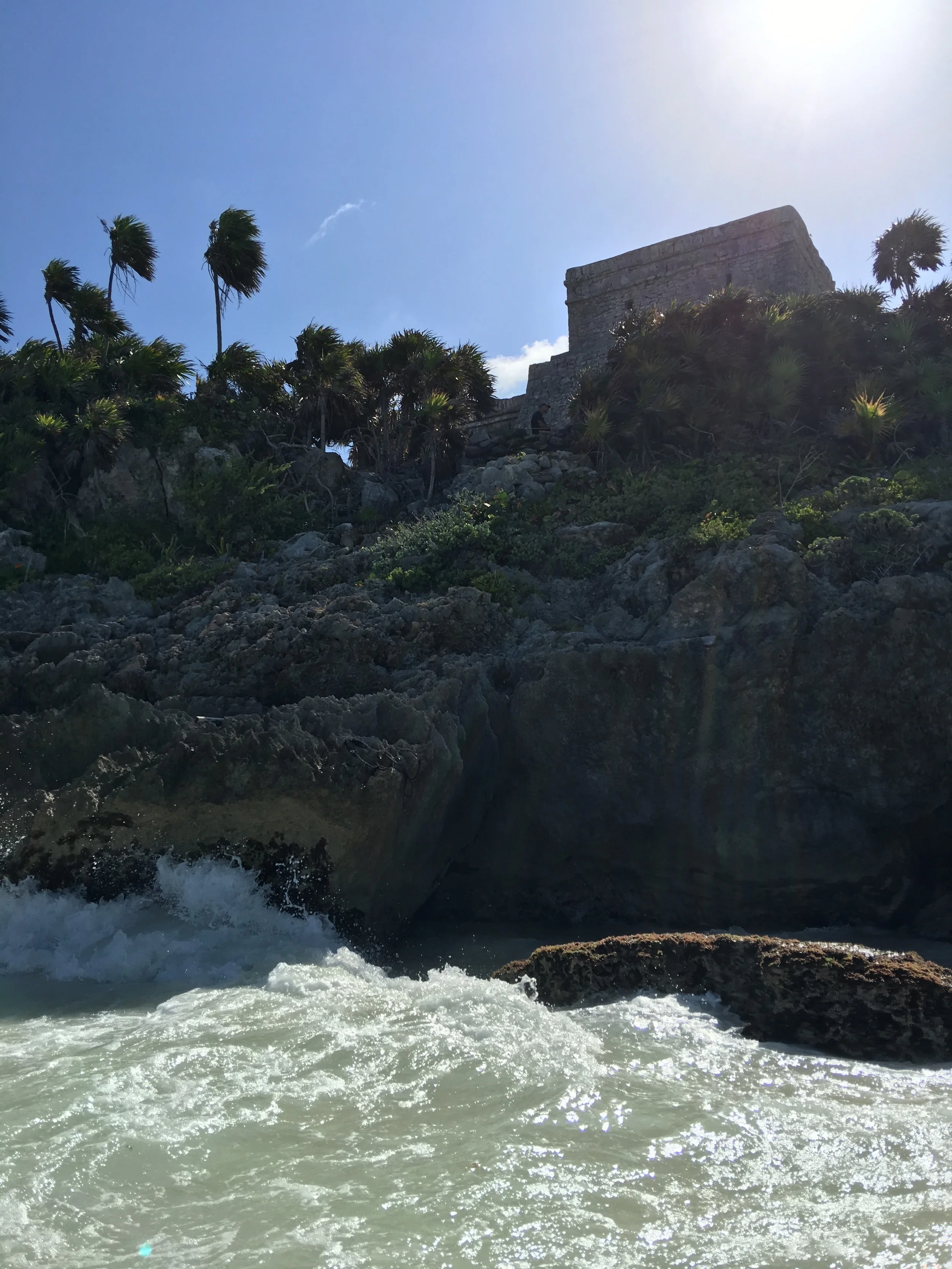 It's amazing to look up from the water and see the back of "El Castillo."