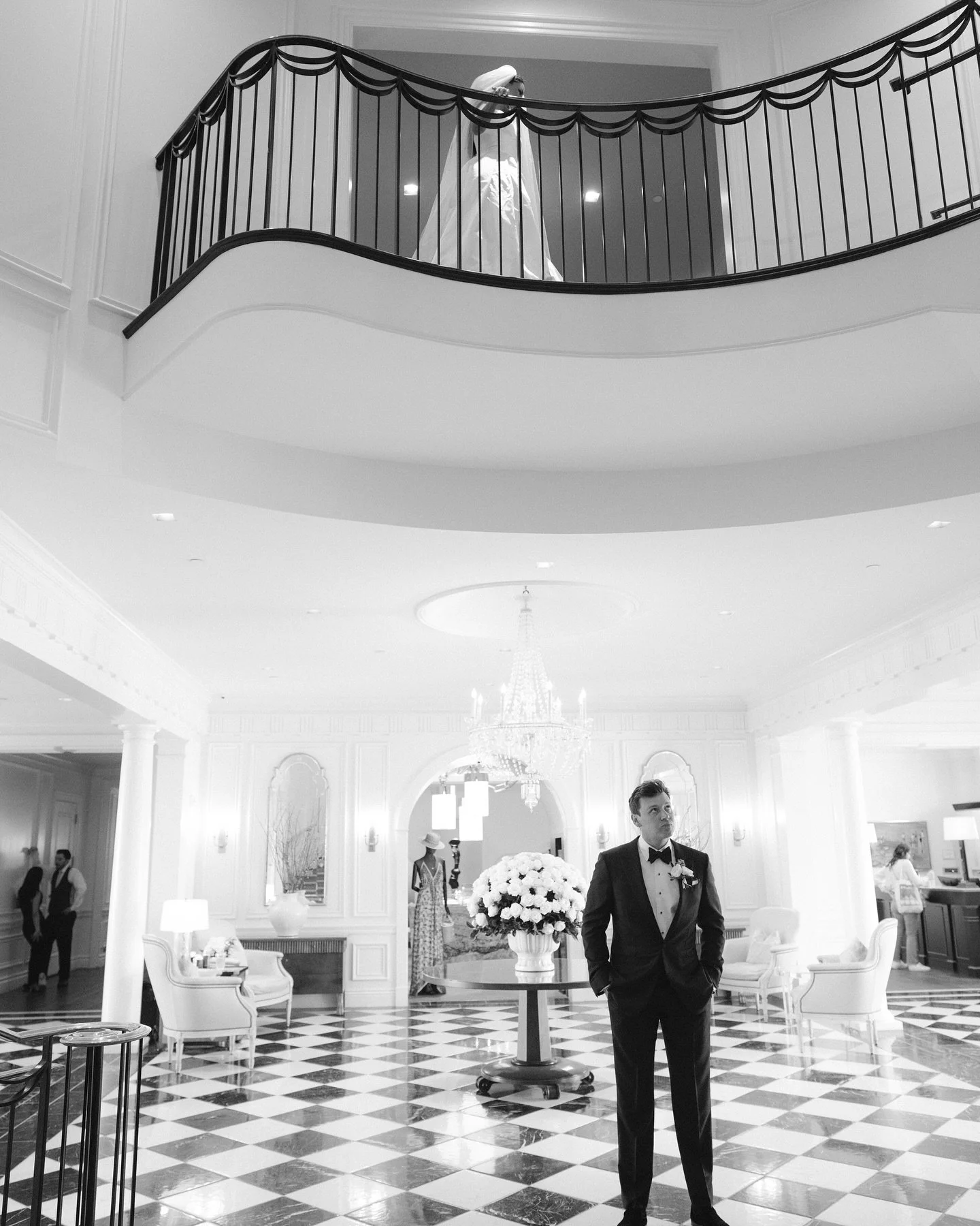 That first look feeling. 🤍 
Captured by @michellebeller 
Bride @allykontos 
Dress @nwlabridal 
Venue @rosewoodmiramarbeach 
.
#engaged #firstlook #wedding #rosewoodmiramarbeach #rosewoodmiramarwedding #blackandwhite #romanceisintheair