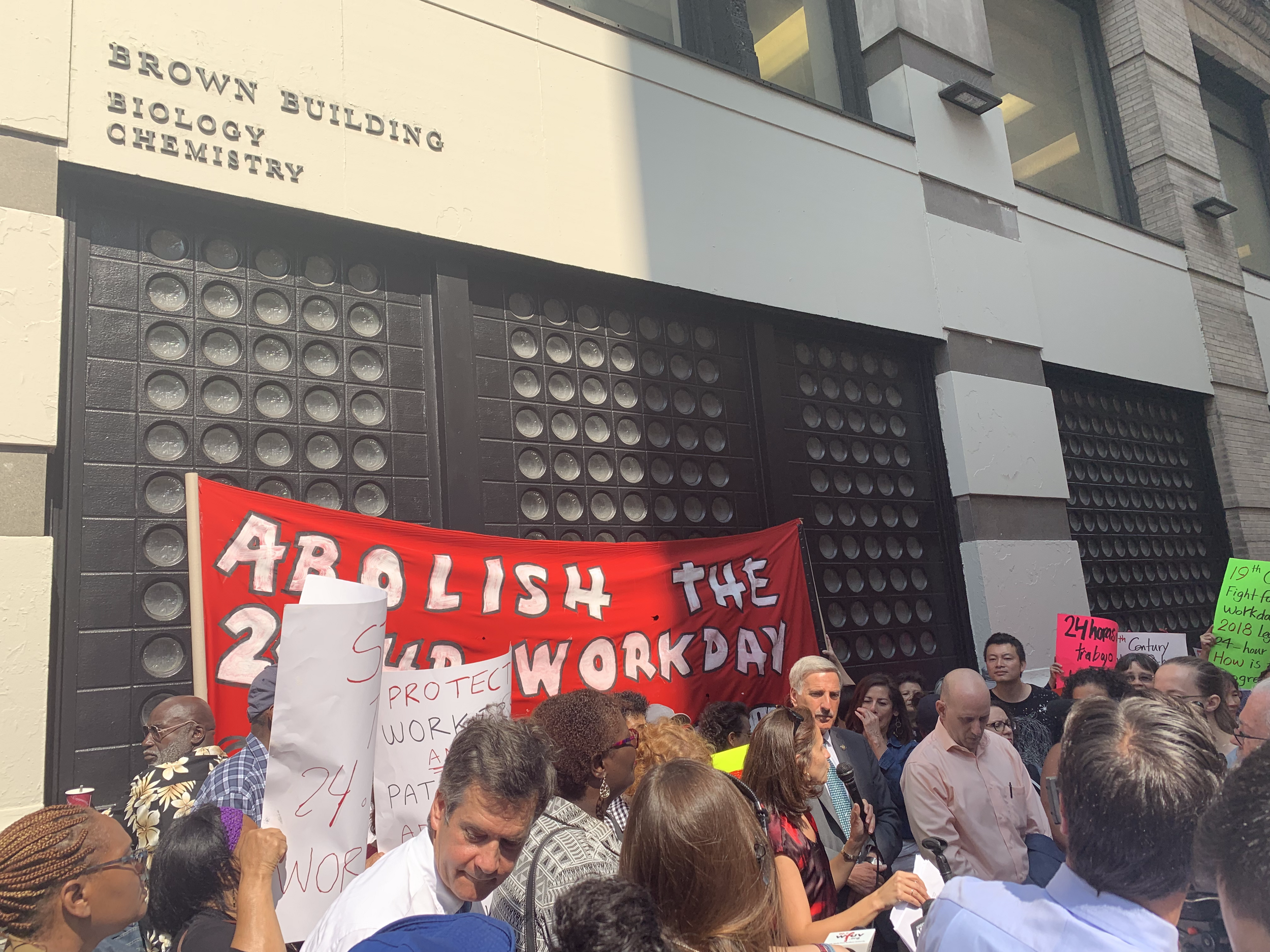 Home Care Workers Rally at the Triangle Shirtwaist Factory