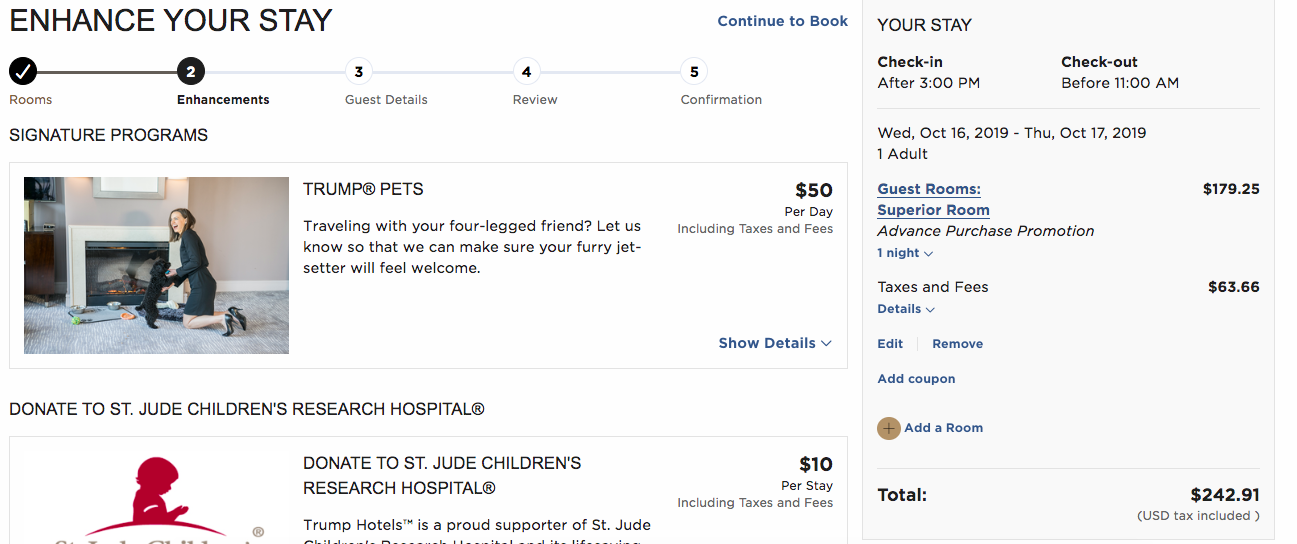 You cannot see the resort fee unless you click the Details drop down under Taxes and Fees
