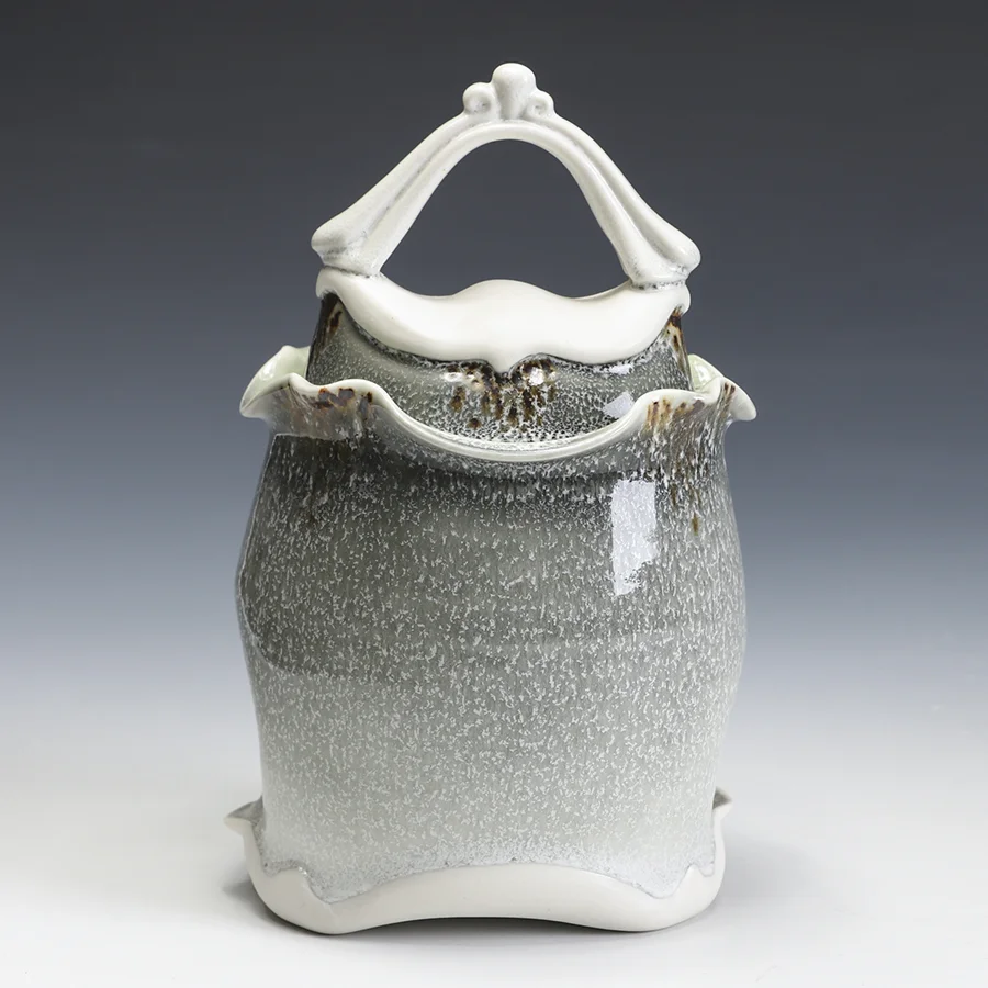 Martha Grover, Porcelain Lidded Jar, In Tandem Gallery www.intandemgallery.com