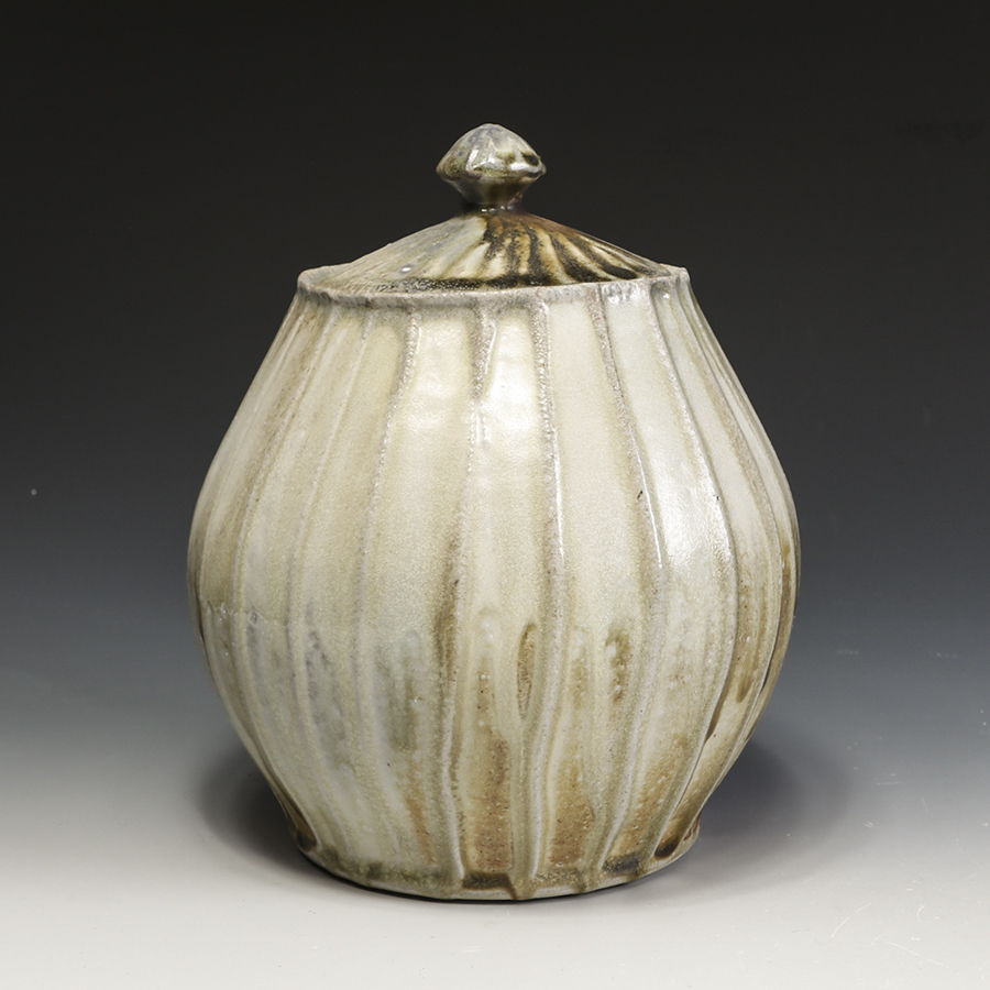 Justin Lambert, Wood Fired Lidded Jar, In Tandem Gallery www.intandemgallery.com