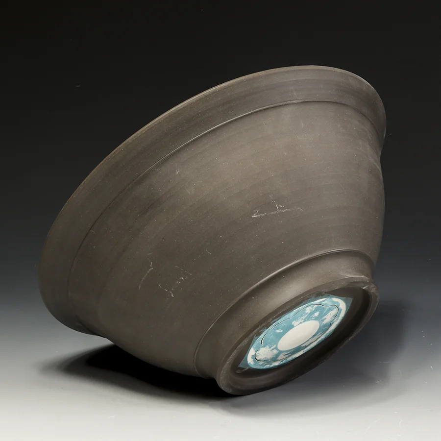 Sanam Emami, In Tandem Gallery - www.intandemgallery.com, Bowl, Decal Chocolate Clay, Stencils