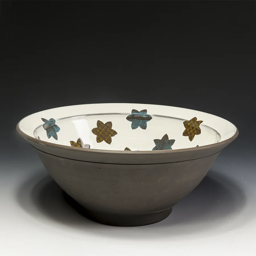 Sanam Emami, In Tandem Gallery - www.intandemgallery.com, Bowl, Decal Chocolate Clay, Stencils