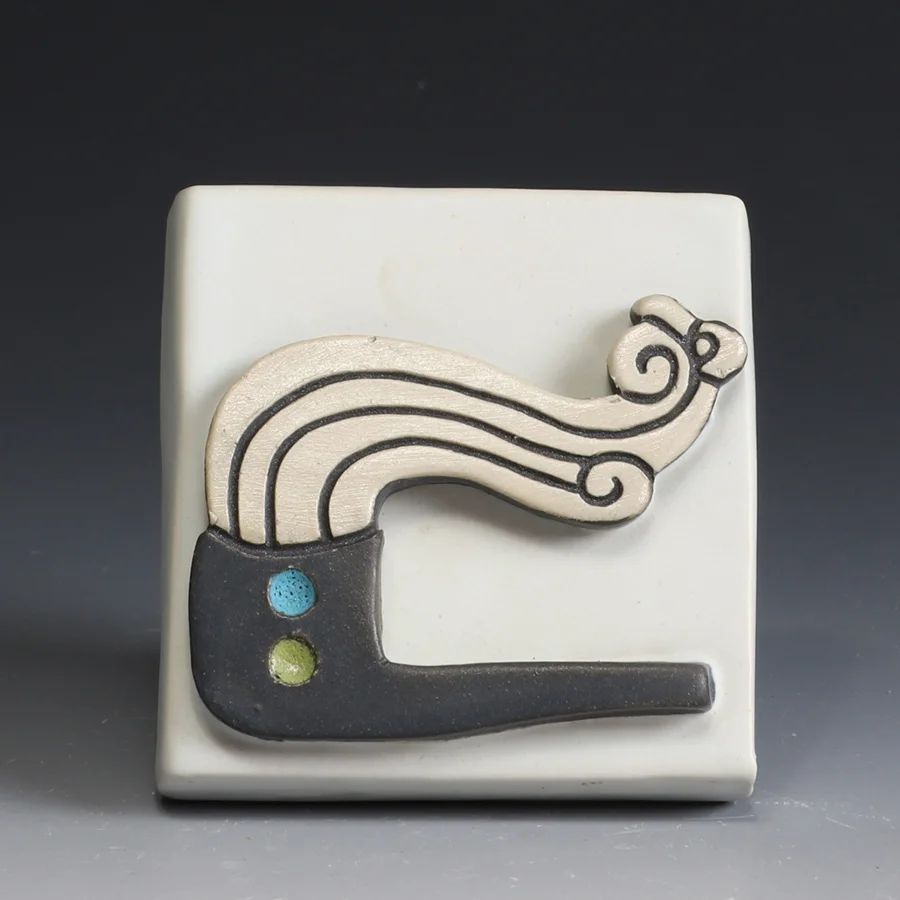 Ed and Kate Coleman, Tile, In Tandem Gallery www.intandemgallery.comEd and Kate Coleman, Funky Little Tile, In Tandem Gallery, www.intandemgallery.com - Bakersville NC