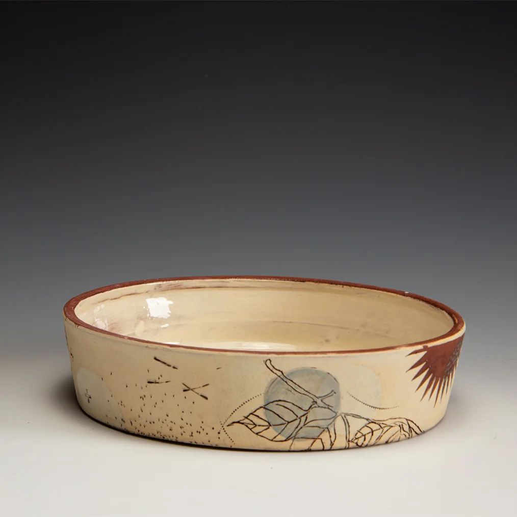 Diana Fayt, hand painted and etched with original drawing, In Tandem Gallery www.intandemgallery.com - Bakersville NC