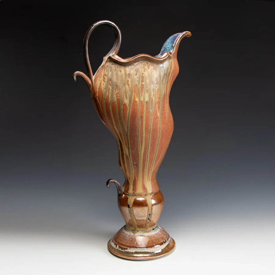 Steve Loucks, Ash Glaze Water Pitcher,  In Tandem Gallery www.intandemgallery.com - Bakersville NC