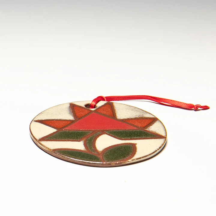 Marina Bosetti, Ceramic Christmas Ornament, In Tandem Gallery www.intandemgallery.com - Bakersville NC 