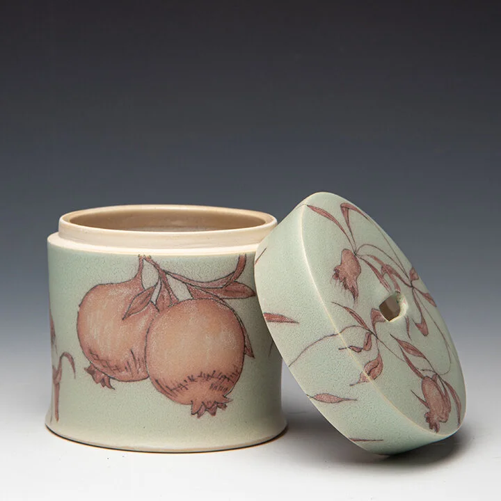 Jennifer Wankoff, funcional ceramic Hebrew and Jewish traditions,  In Tandem Gallery www.intandemgallery.com - Bakersville NC