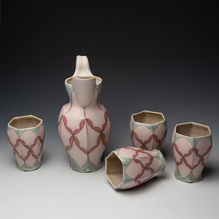 Jennifer Wankoff, funcional ceramic Hebrew and Jewish traditions,  In Tandem Gallery www.intandemgallery.com - Bakersville NC