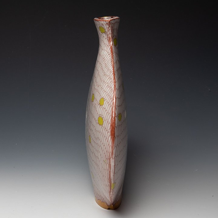 Pattie Chalmers - Decorated Vase - In Tandem Gallery www.intandemgallery.com - Bakersville NC
