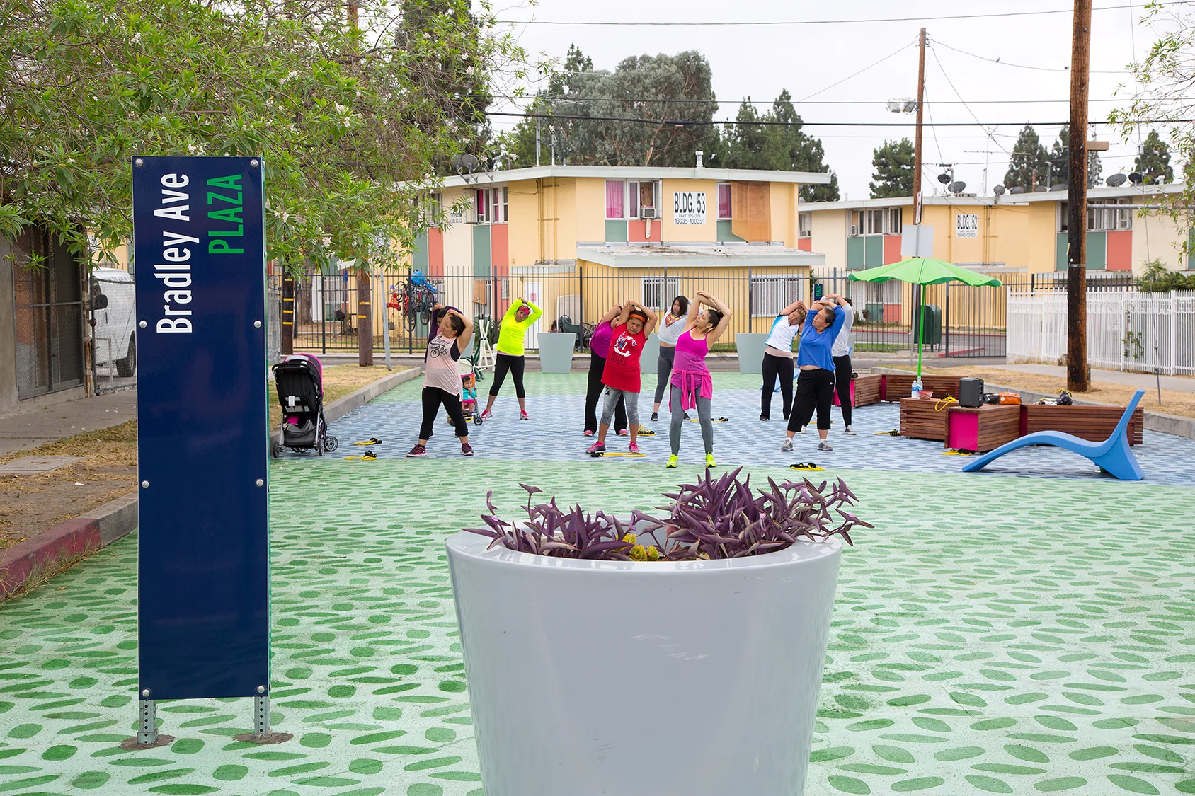 Dance and Fitness class at Bradley Plaza, San Fernando Valley