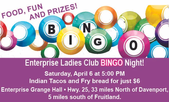 Enterprise Ladies Club BINGO Night