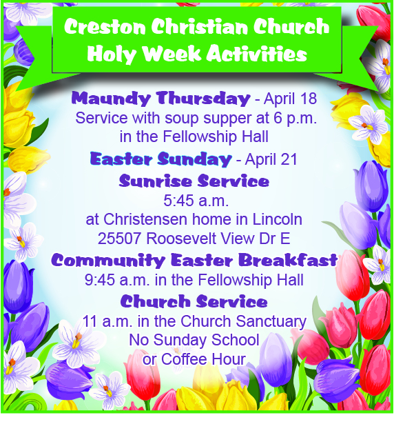 Easter Sunday with Creston Christian Church