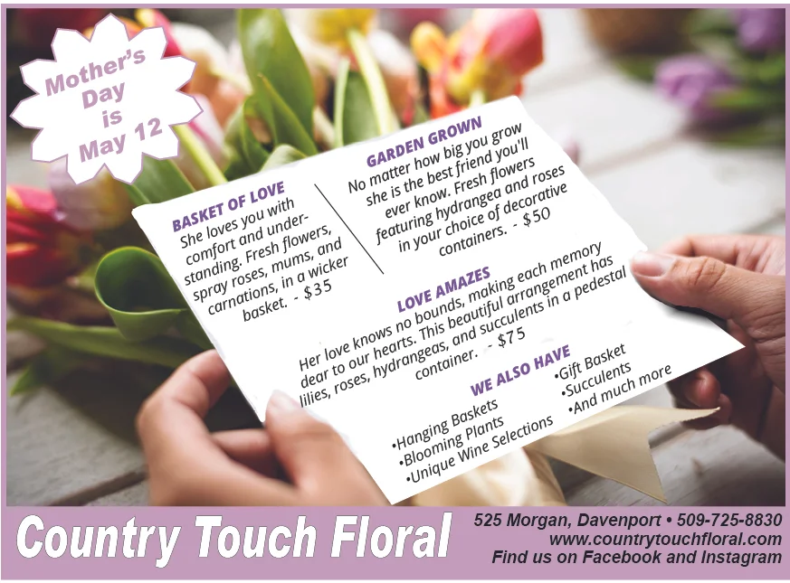  Country Touch Floral Reminds you that that Mother's Day is May 12!