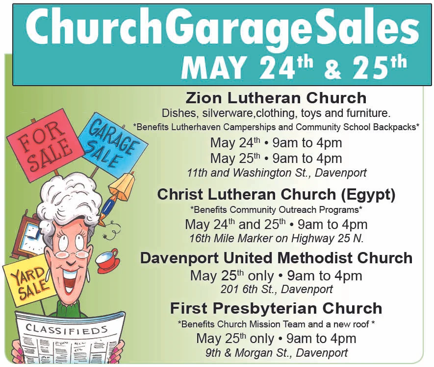 Davenport Area Church Yard Sales