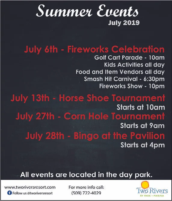 Summer Events at Two Rivers - July