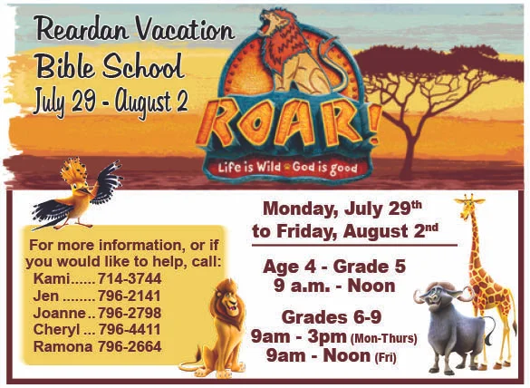 ROAR Reardan Vacation Bible School