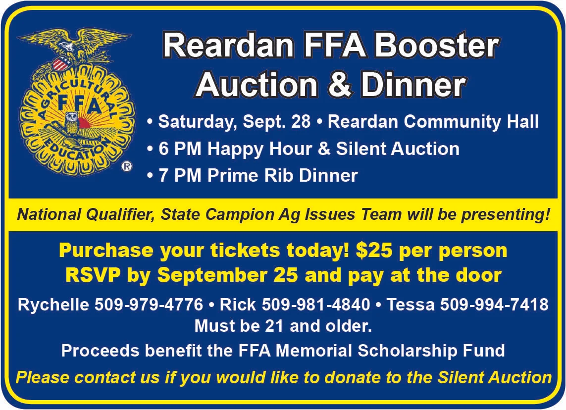 Reardan FFA Booster Auction and Dinner