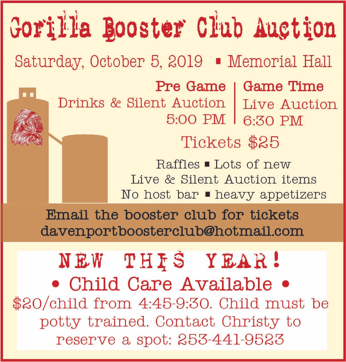 Davenport Booster Auction