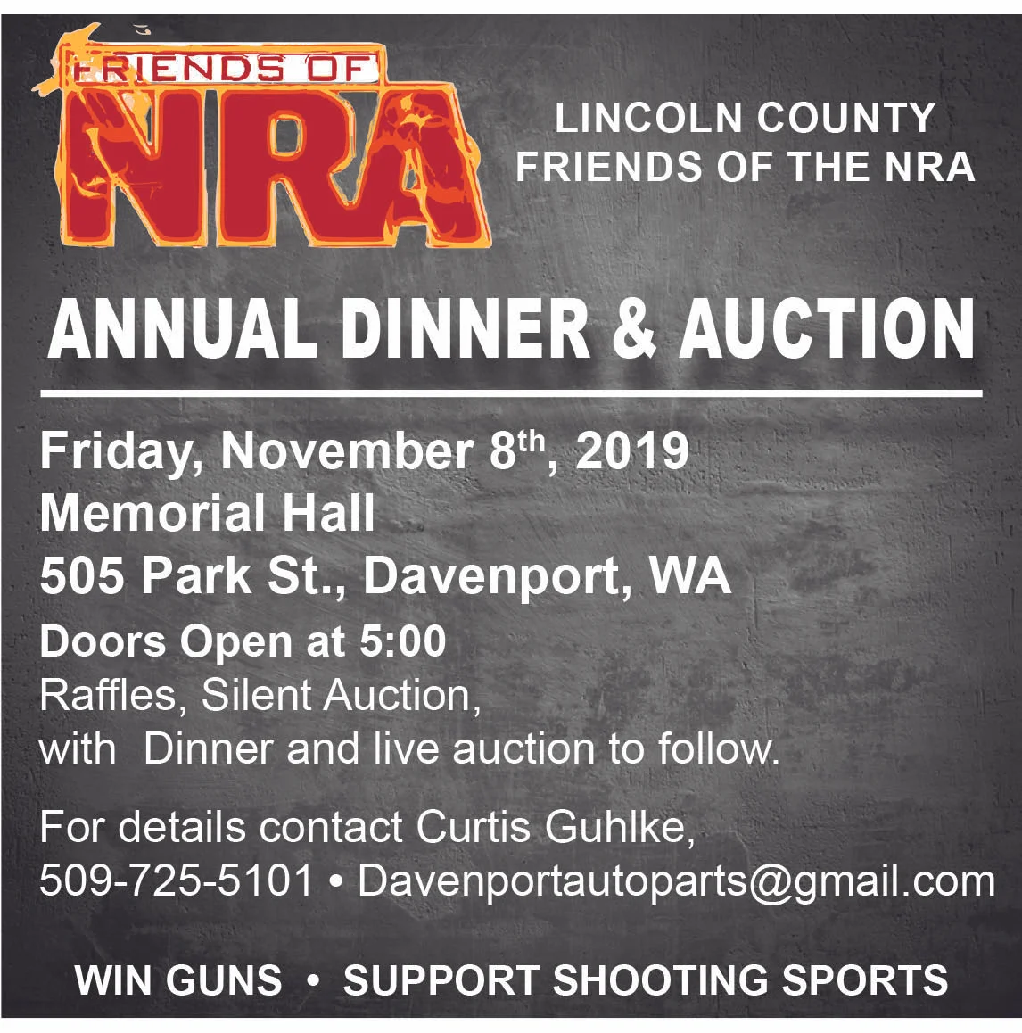 Lincoln County Friends of the NRA Annual Dinner and Auction