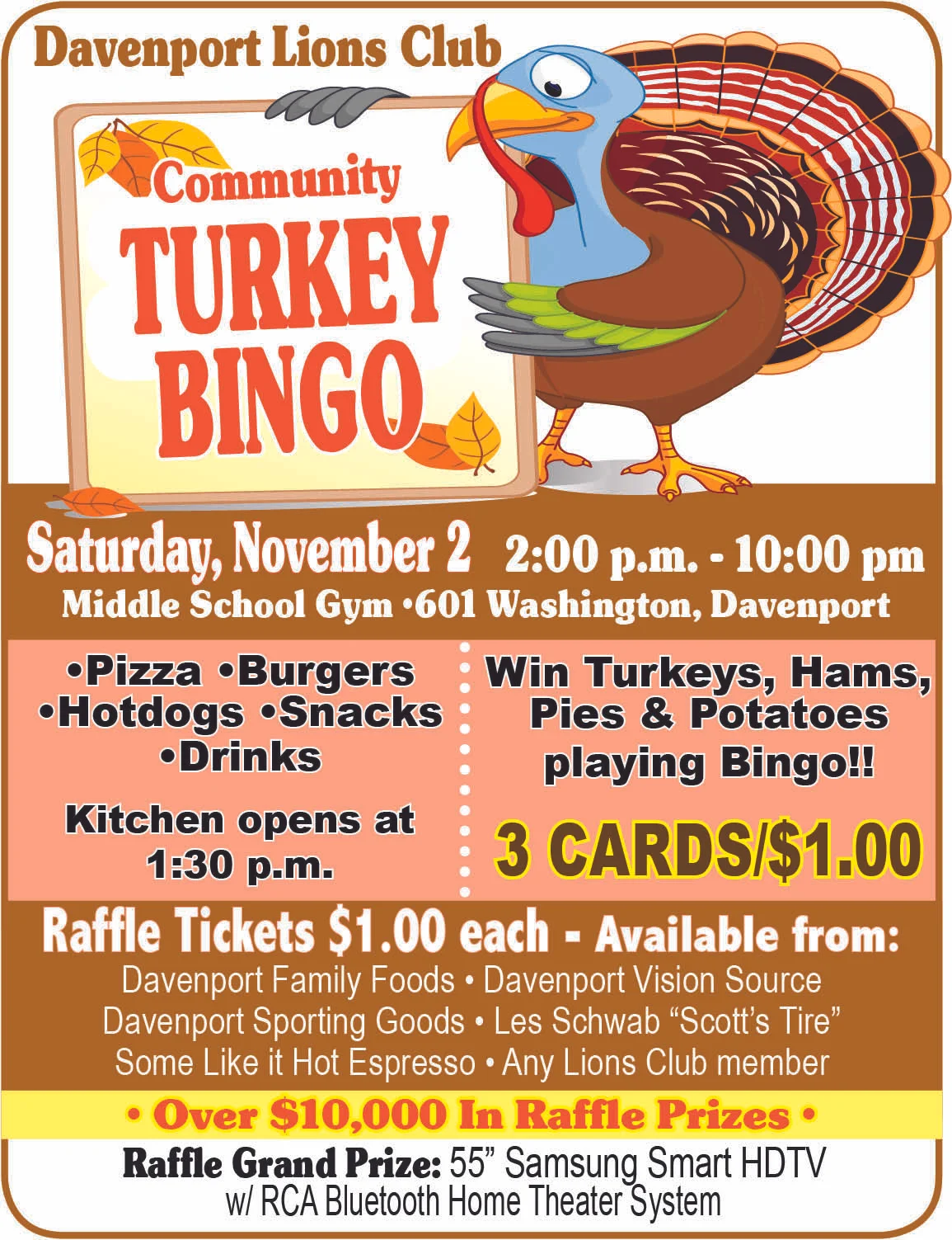 Davenport Lions Club Turkey Bingo