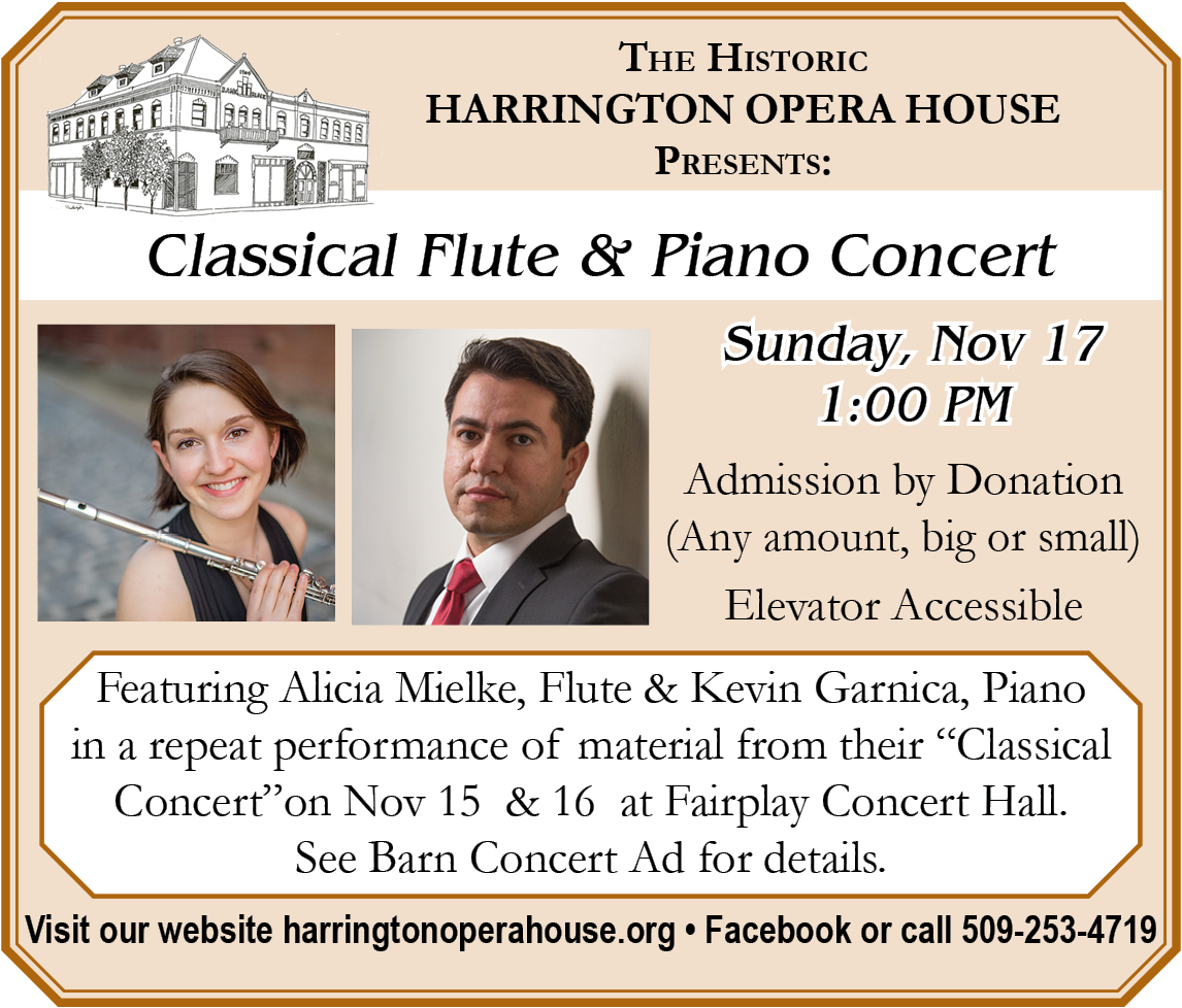 Classical Flute &amp; Piano Concert at the Harrington Opera House