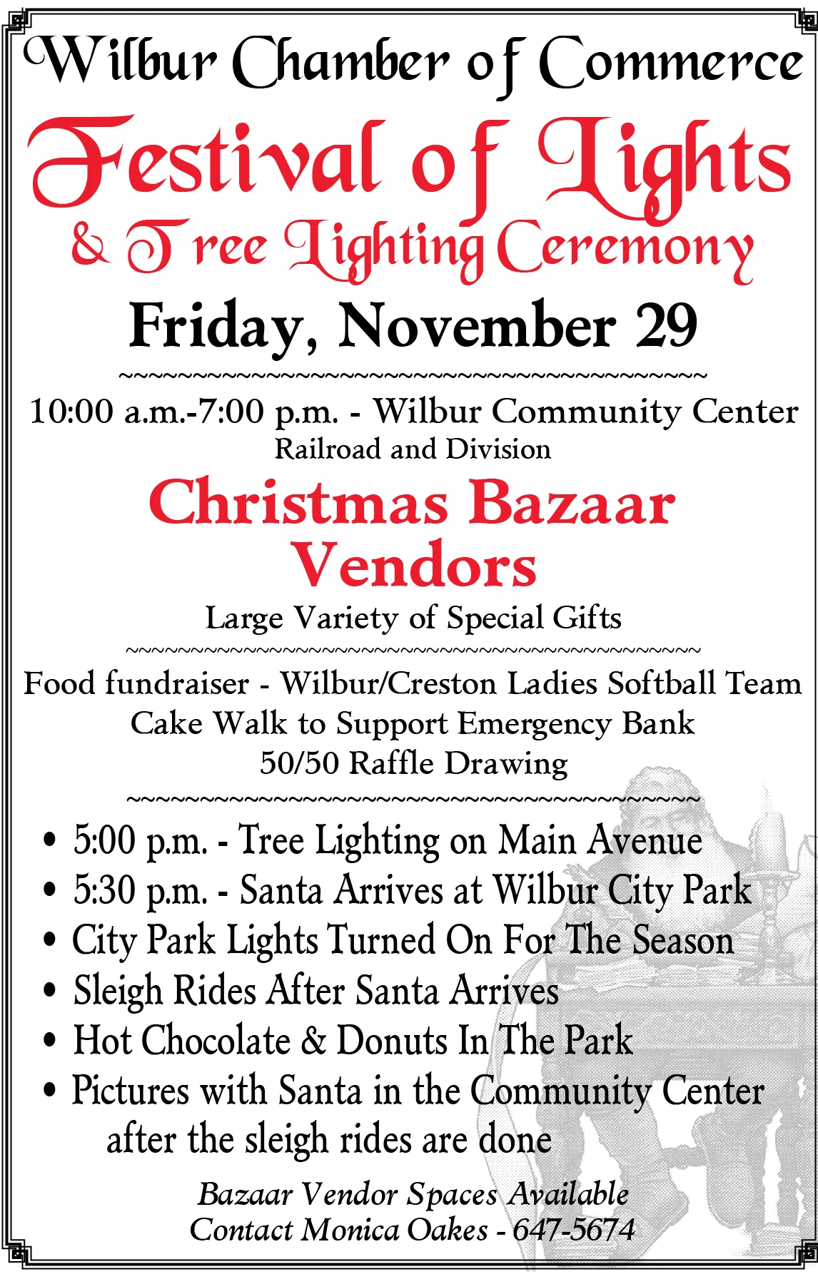 Wilbur Chamber of Commerce - Festival of Lights