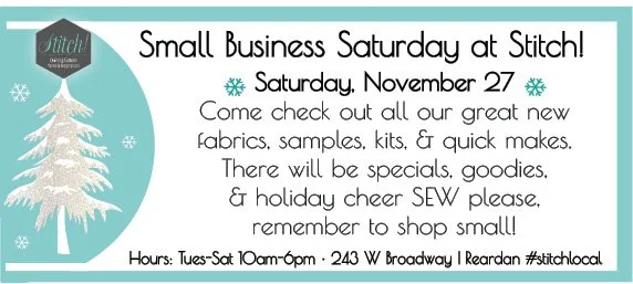 Small Business Saturday at Stitch! 