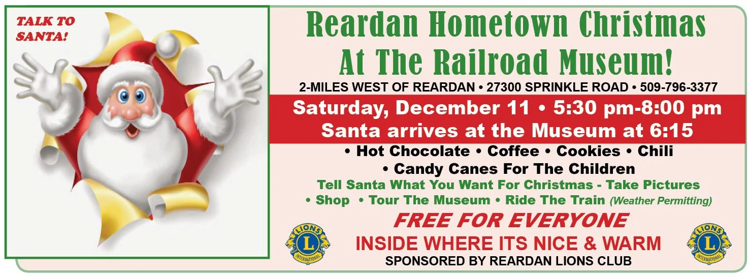 Reardan Hometown Christmas as the Railroad Museum