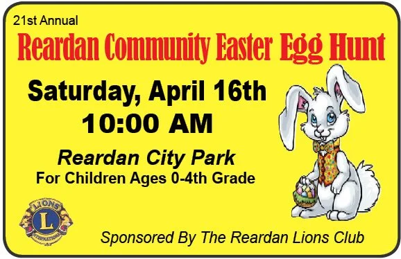 21st Annual Reardan Community Easter Egg Hunt