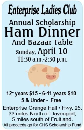Enterprise Ladies Club Annual Scholarship Ham Dinner &amp; Bazaar Table