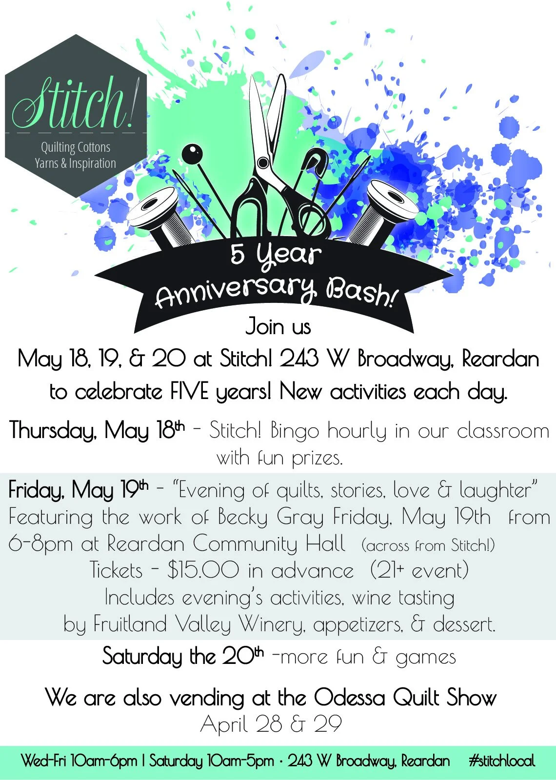 Stitch! 5 Year Anniversary Bash