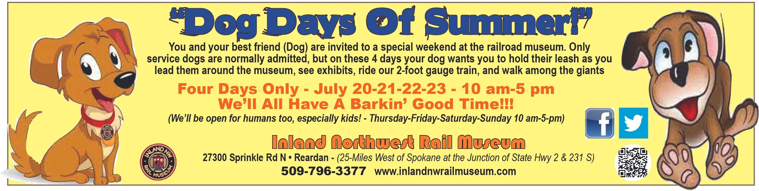 Dog Days of Summer at the Inland Northwest Rail Museum