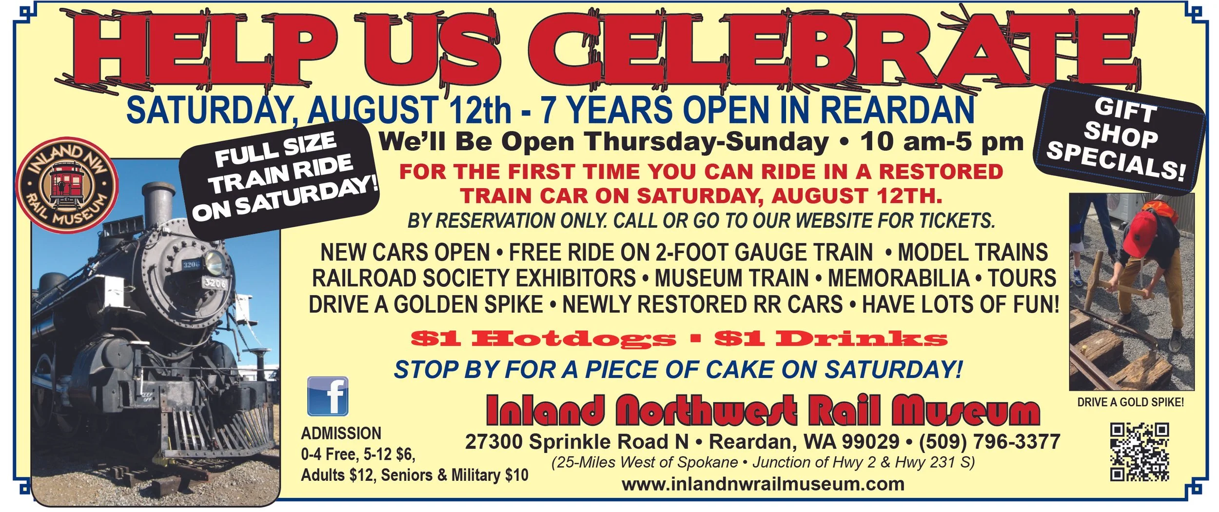 Inland Northwest Rail Museum 7th Anniversary
