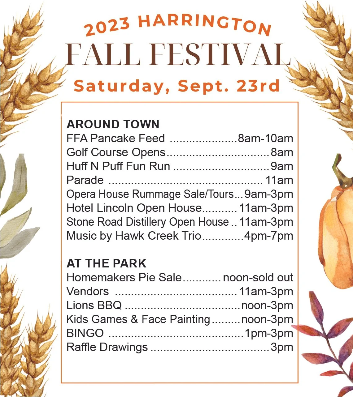 Harrington Fall Festival 2023!