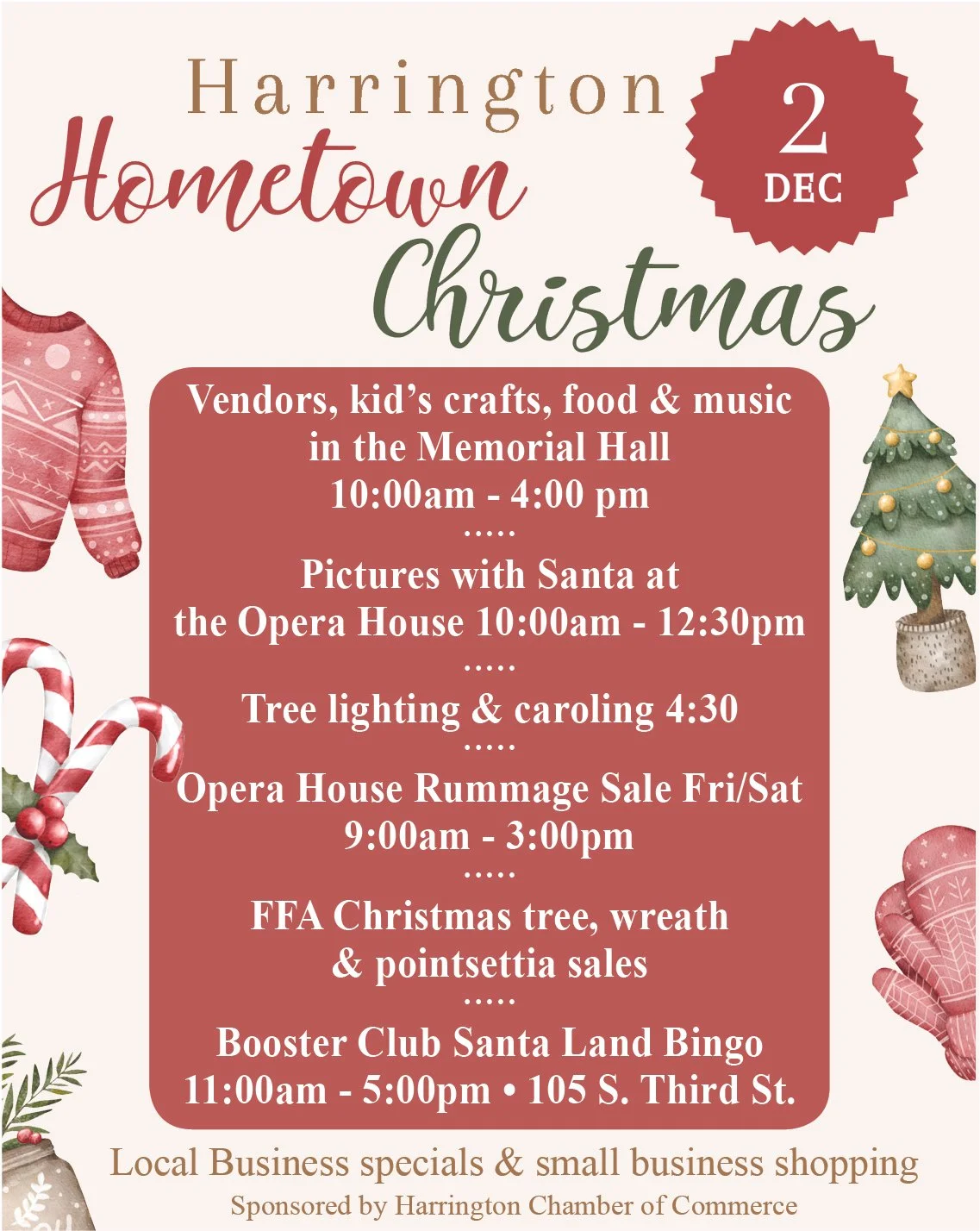 Harrington Hometown Christmas 2023