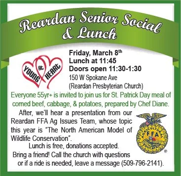 St. Patrick Day meal at Reardan Senior Center
