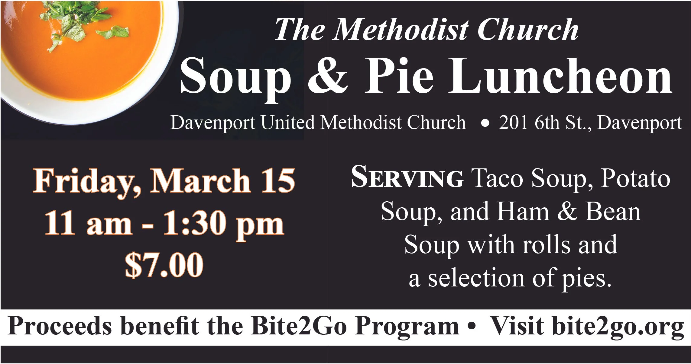 The Methodist Church Soup &amp; Pie Luncheon