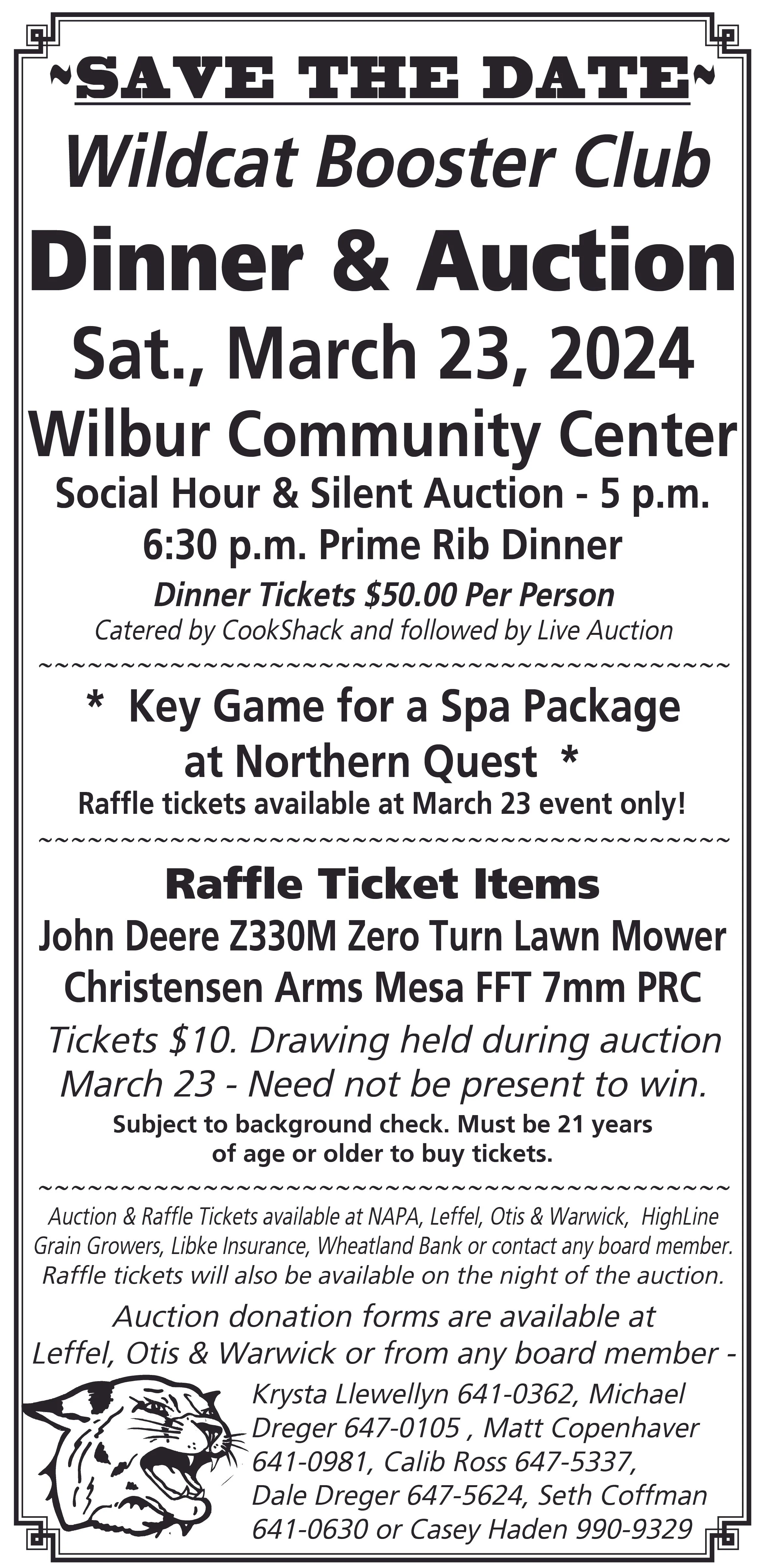 Wildcat Booster Dinner and Auction 2024