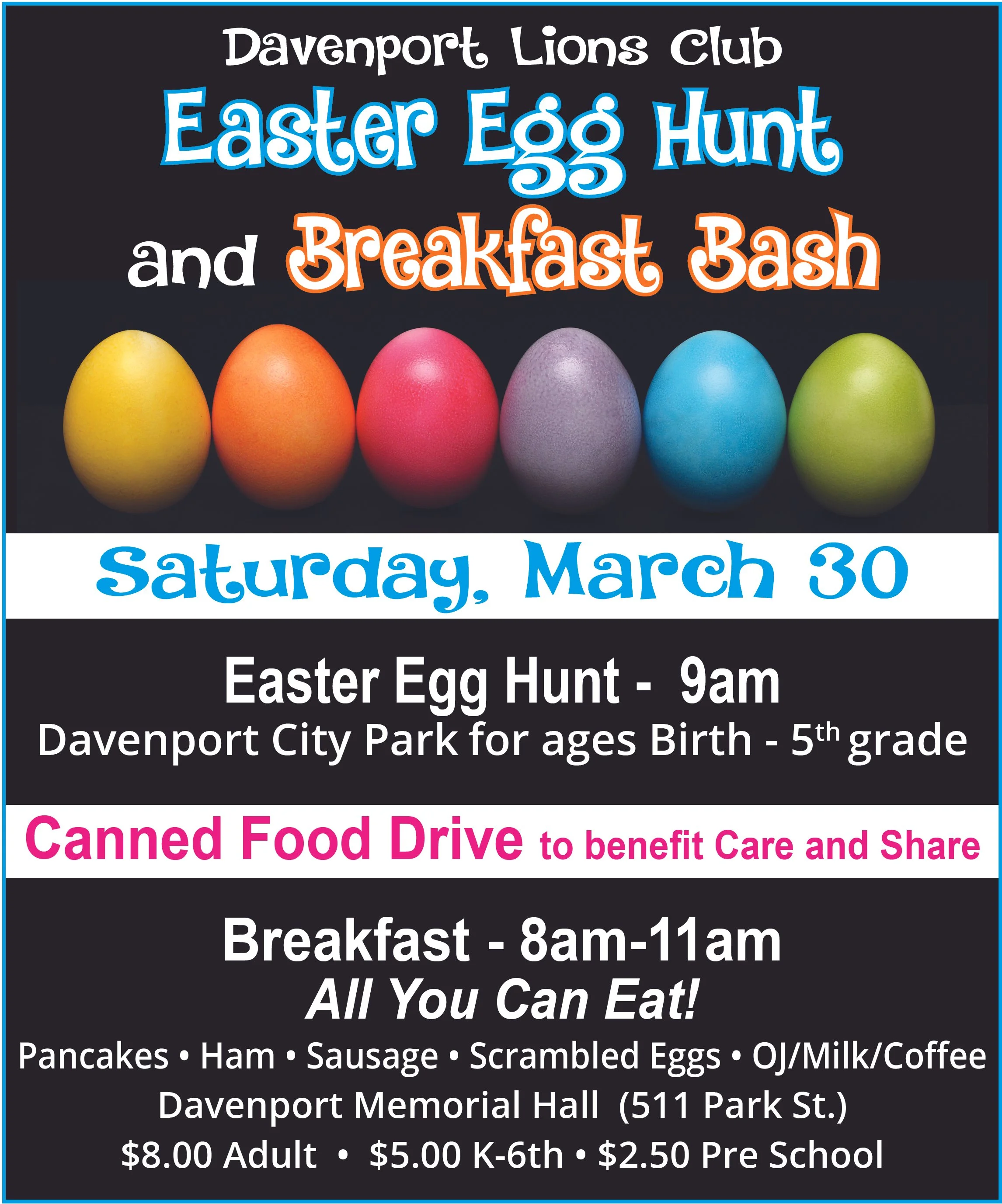 Davenport Lions Club Easter Egg Hunt