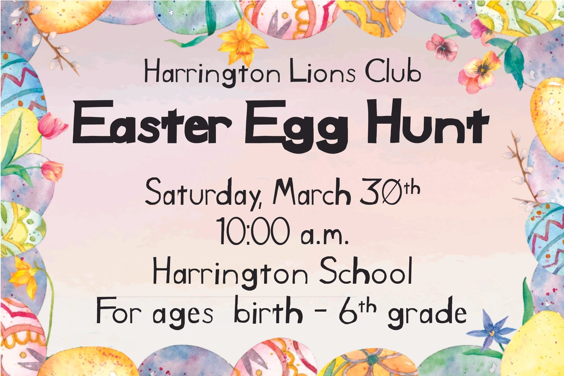Harrington Lions Club Easter Egg Hunt