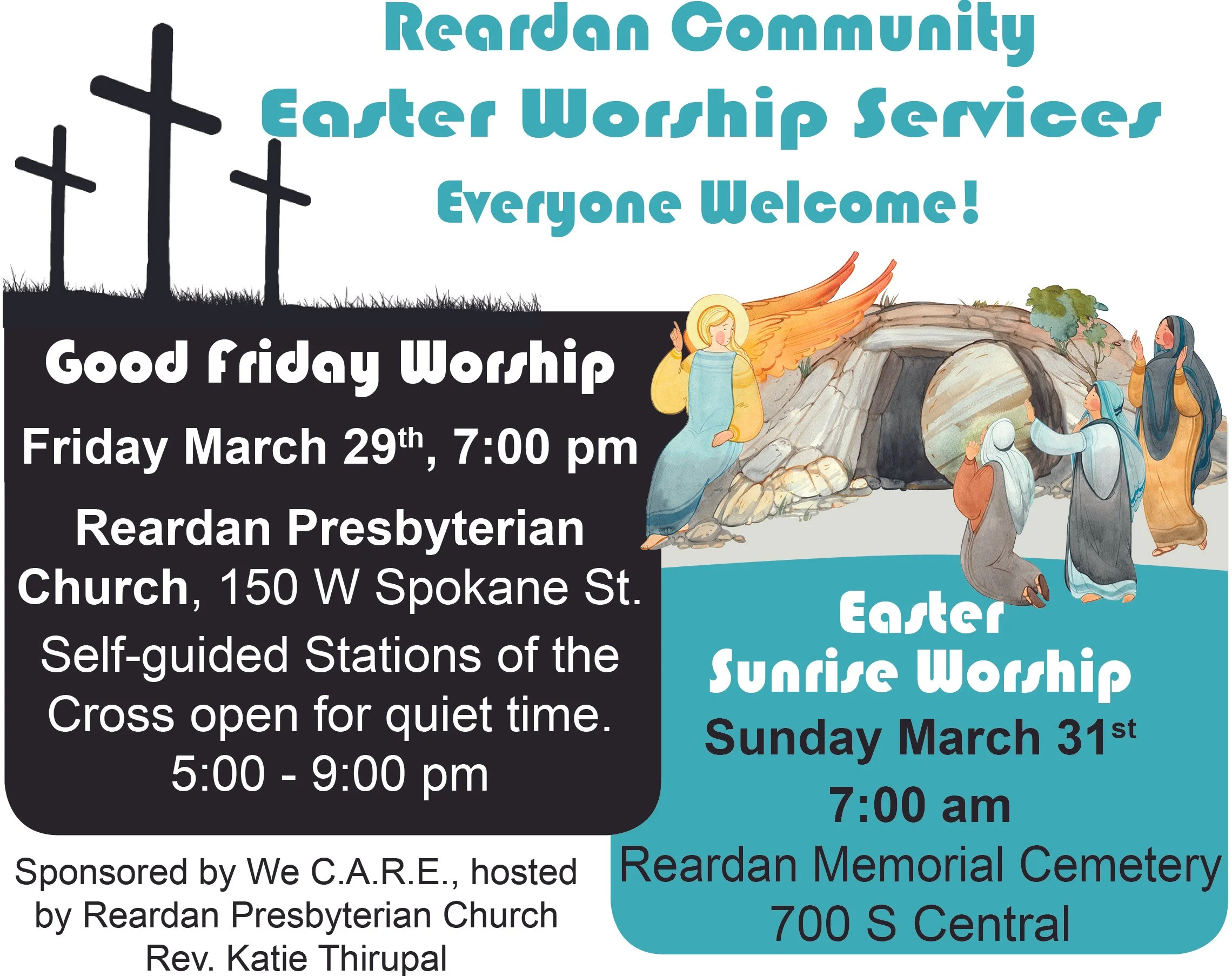 Reardan Community Easter Worship Services - Easter  Sunrise Worship
