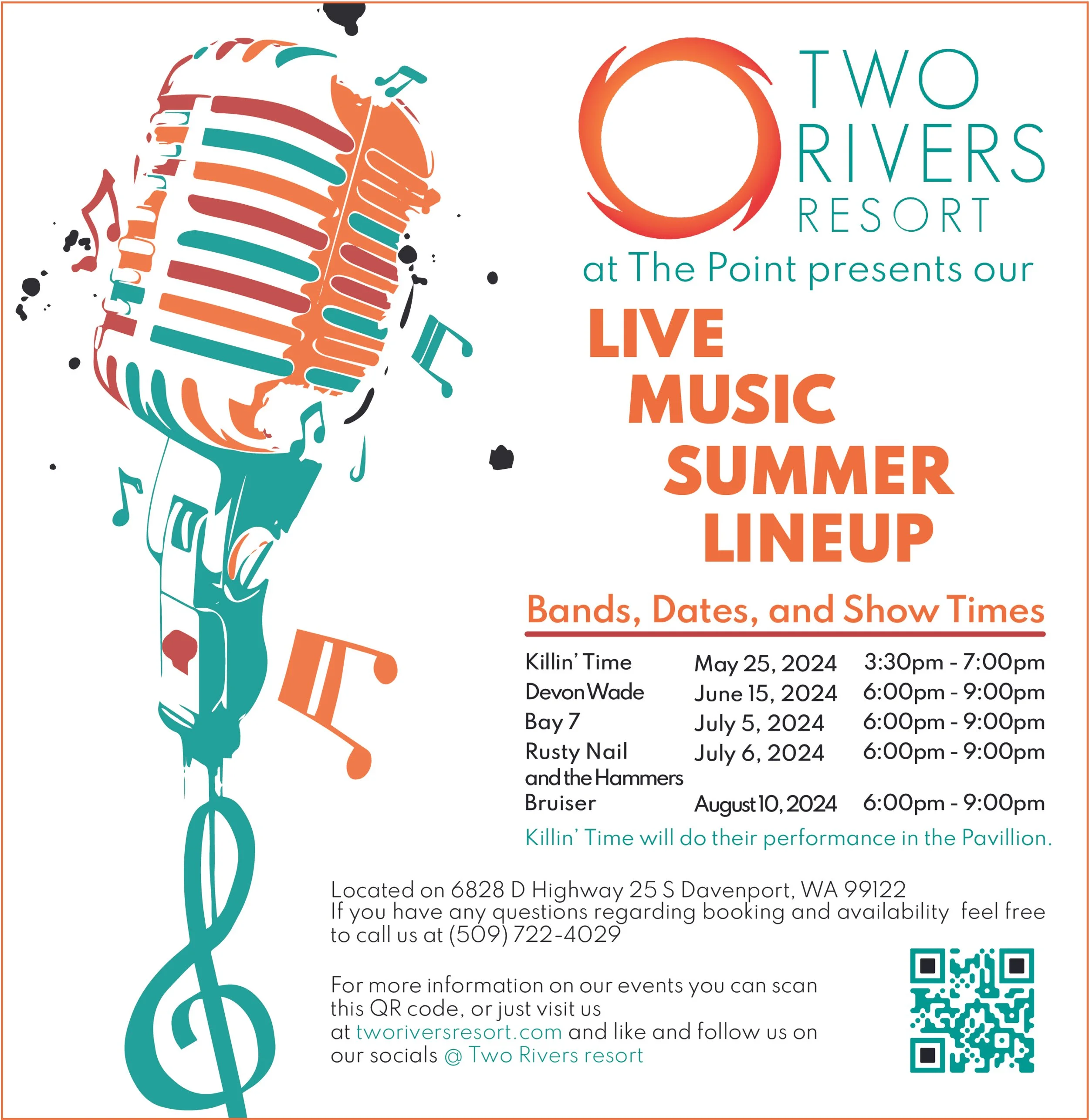 Two Rivers Resort Live Music Summer Lineup