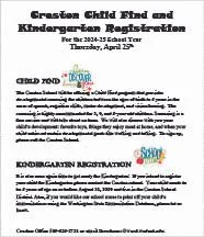 Creston Child Find and Kindergarten Registration 2024