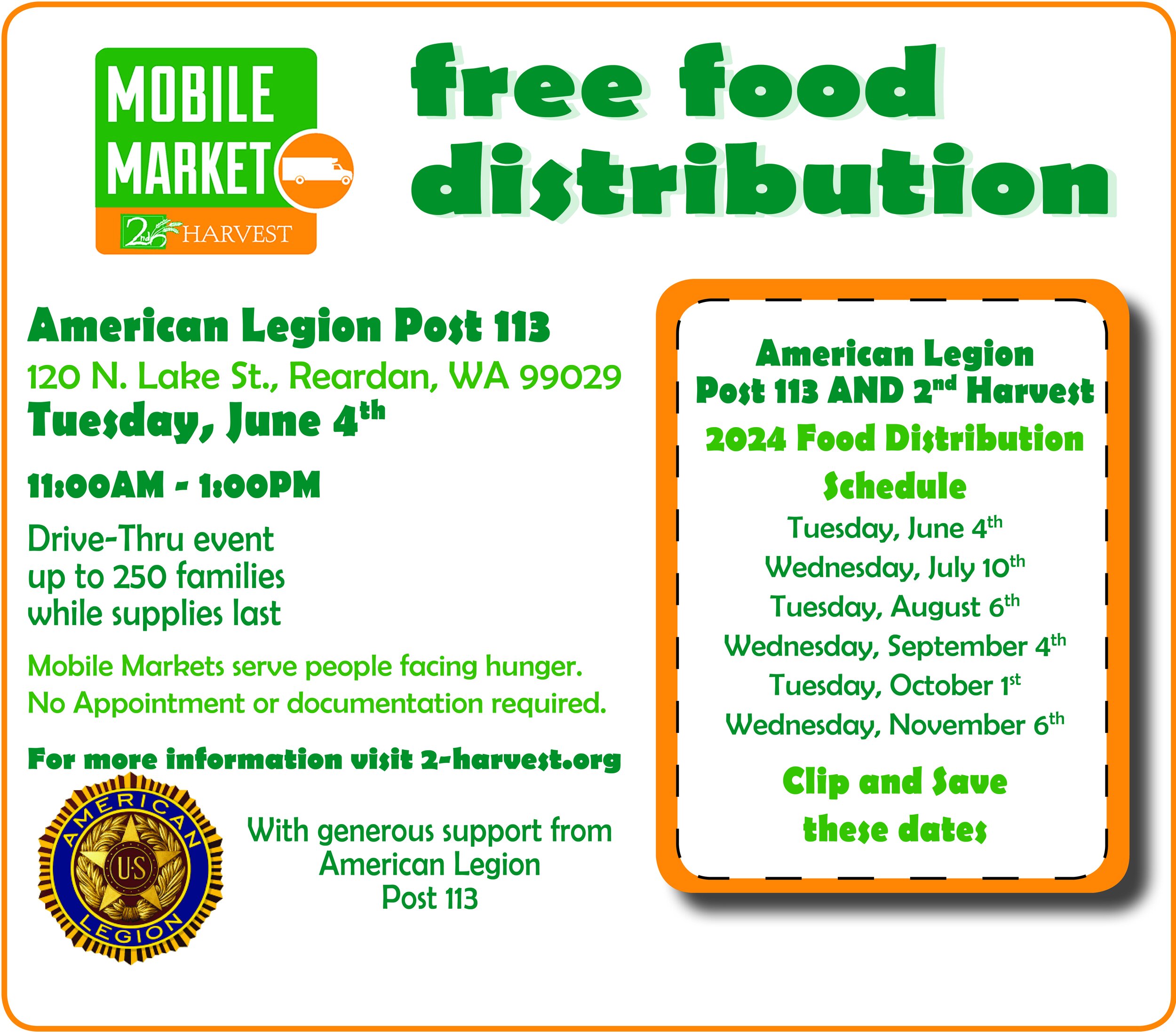 Free Food Distribution in Reardan